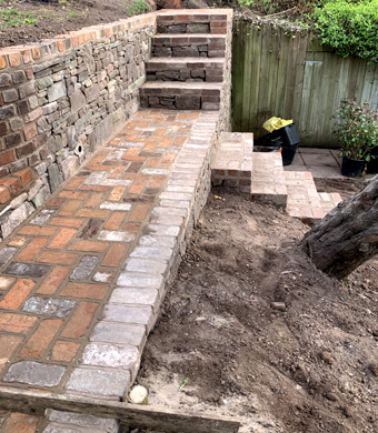 King Landscapes Gloucester Stone and Brickwork photo of brick-wall-and-steps