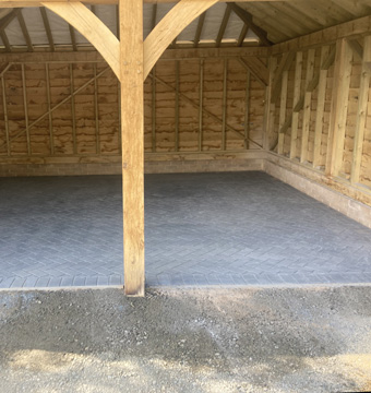 King Landscapes Gloucester Stone and Brickwork photo of carport-interior
