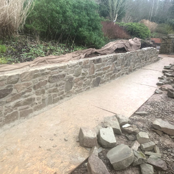 King Landscapes Gloucester Stone and Brickwork photo of long stone wall