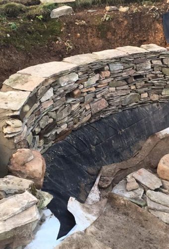King Landscapes Gloucester Stone and Brickwork photo of natural stone curved wall