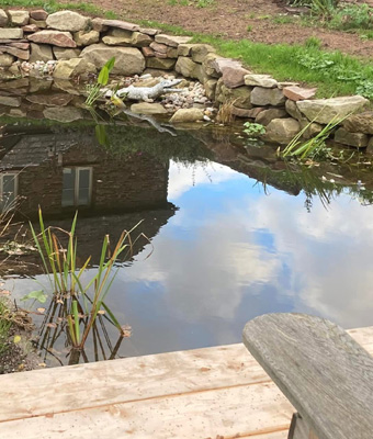 King landscapes photo of pond with decking