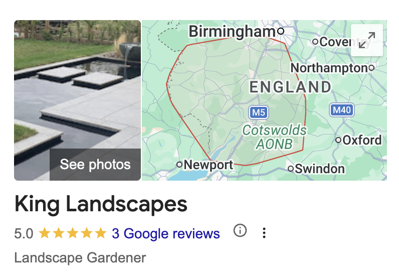 King-Landscapes Google Reviews